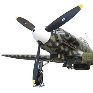 L'elica di un aeroplano Macchi M.C.202.